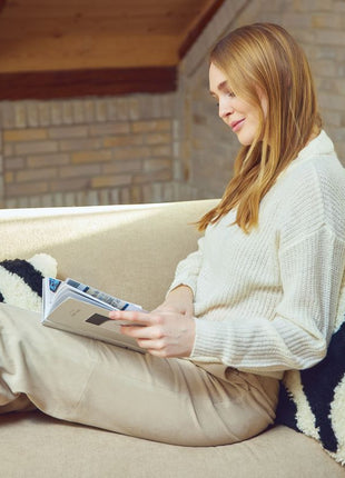 Lammeskindspude | PATTERN | Korthåret | Dobbeltsidet | 30x60 cm Sort / Hvid