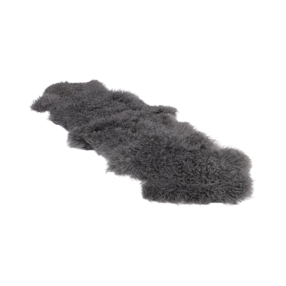 Lammeskind | Krøllet | Tibet | 150x50 cm Stålgrå