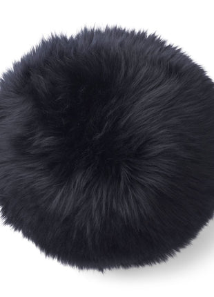 Angelite Pude | Lammeskind | Langhåret | New Zealand | Ø30 | Ø25 | Ø35 Sort