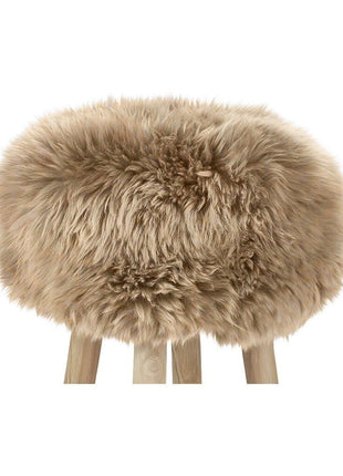 Betræk til barstol/skammel | Langhåret | New Zealand | D35 cm Lysebrun