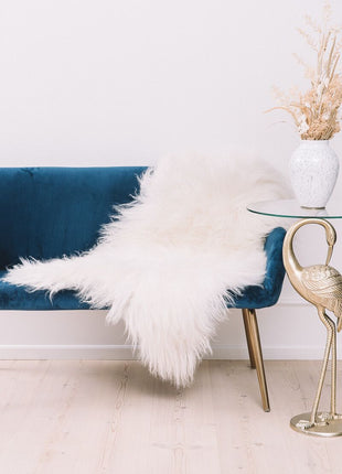 Islandsk Lammeskind | Langhåret | 90x60 cm Grå