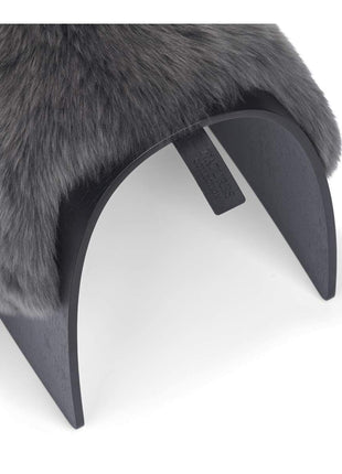 Betræk til skammel | Langhåret Mørkegrå