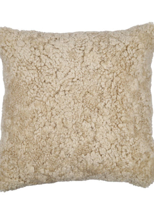 Lammeskindspude | Korthåret | New Zealand | 40x40 cm Beige