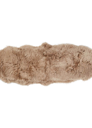 Dobbelt lammeskind | Langhåret | New Zealand | 160x60 cm Lysebrun