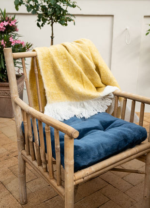 Uldtæppe | Mohair | 130x170 cm Sennep