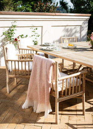 Uldtæppe | Mohair | 130x170 cm Lyserød