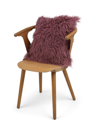 Lammeskindspude | Krøllet | Tibet | 50x50 cm Lilla