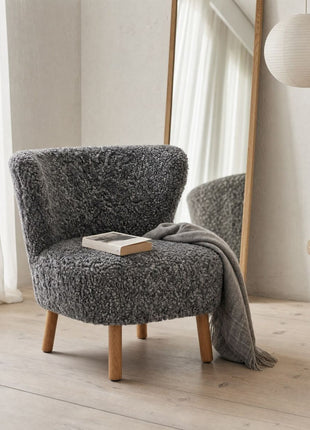 Emil Lounge Chair | Korthåret Antracitgrå