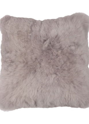 Alpaka Pude | Alpaka Uld | Korthåret | Dobbeltsidet Lysegrå