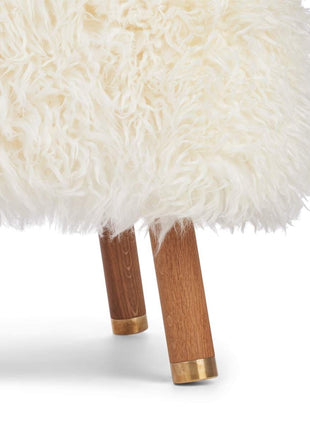 Emil lænestol | Langhåret Hvid