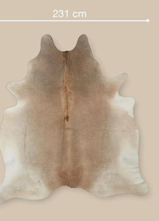 Tæppe af koskind | 3,7 kvm Grå Beige