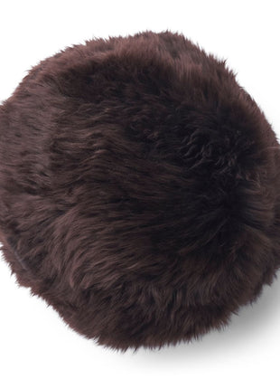 Angelite Pude | Lammeskind | Langhåret | New Zealand | Ø30 | Ø25 | Ø35 Chokolade