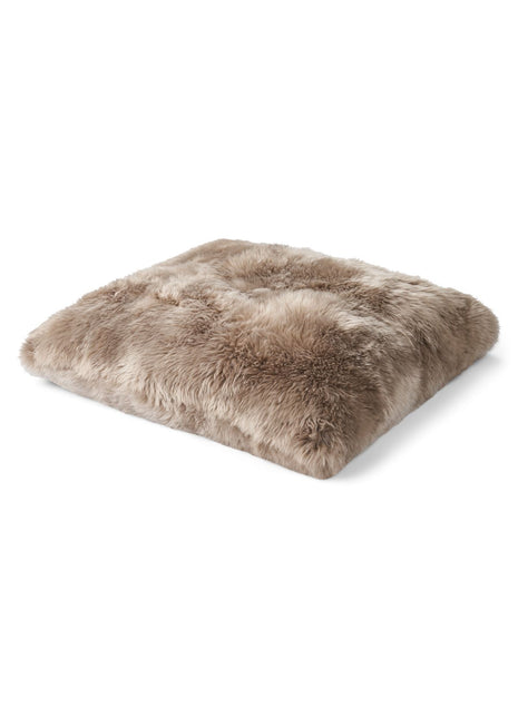 Lammeskindspude | Maxi Float | Langhåret | Dobbeltsidet | 90x90 cm