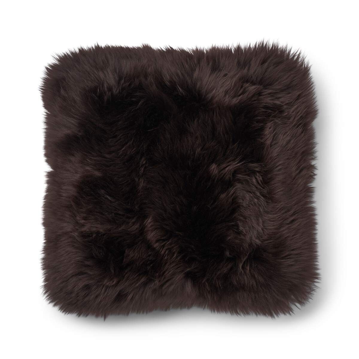 Classic Collection | Uldpude | Langhåret | 52x52 cm | 34x52 cm Brun/Chokolade