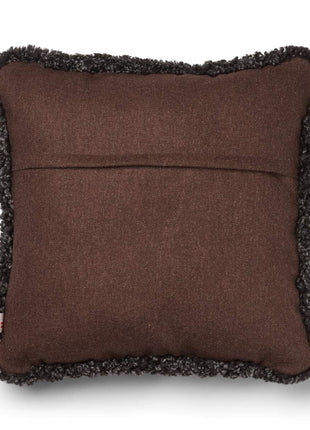 Lammeskindspude | Korthåret | 52x52 cm Brun / Mørkebrun