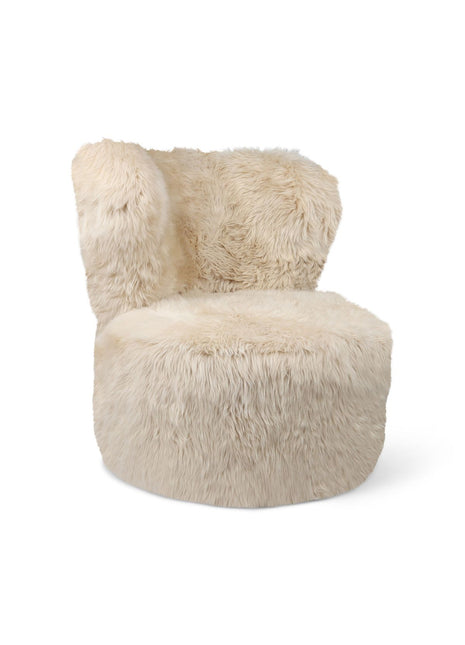 Rund Skandi Loungestol | Langhåret