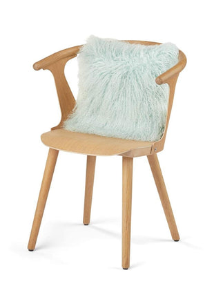 Lammeskindspude | Krøllet | Tibet | 40x40 cm Mynte