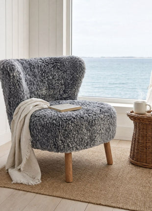Emil Lounge Chair | Korthåret Antracitgrå