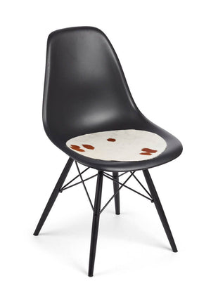 Sædehynde | Koskind | D37 cm Salt/Peber/Brun/Hvid