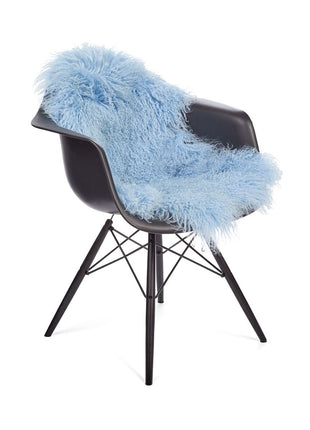 Lammeskind premium | Krøllet | Tibet | 85x50 cm Lyseblå