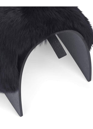 Betræk til skammel | Langhåret Sort