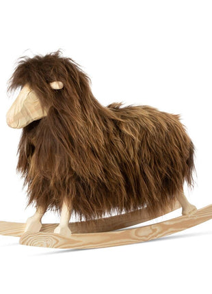 Rokkefår | Langhåret | L85xB25xH60 cm | Stor Naturbrun