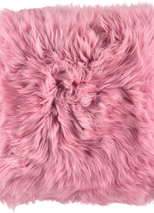 Merino Lammeskindspude | 35x35 cm Malaga Pink