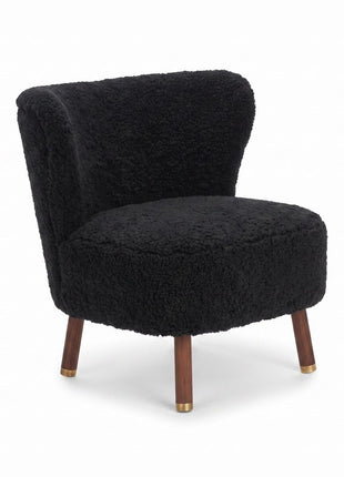 Emil Lounge Chair | Korthåret Sort