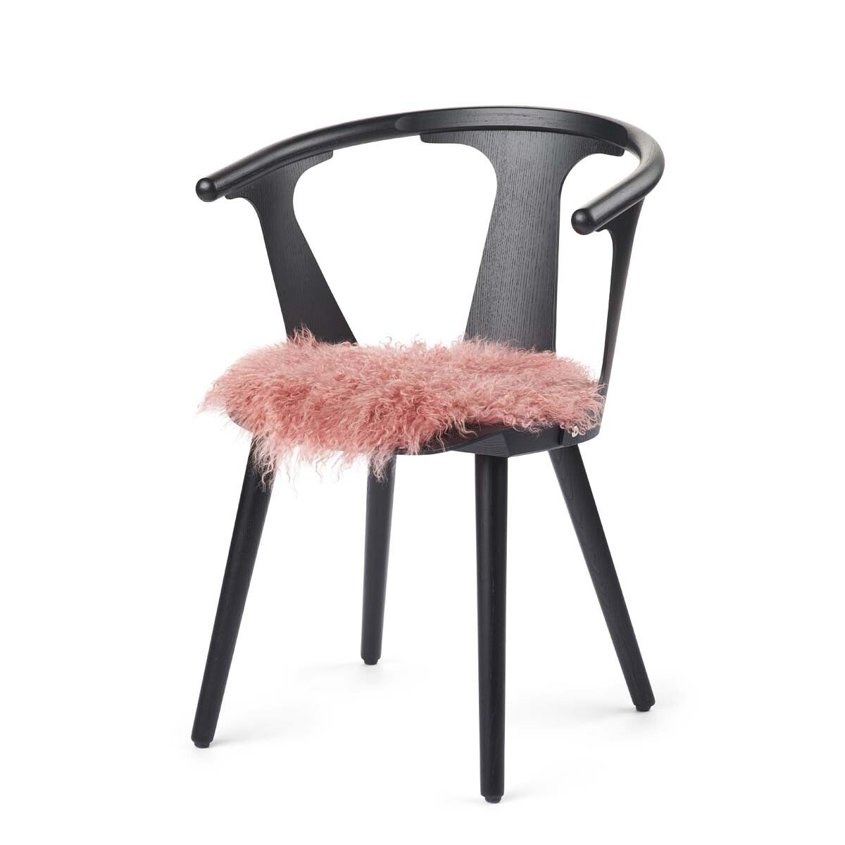 Sædehynde | Krøllet | Tibet | Ø38 cm Gammelrosa