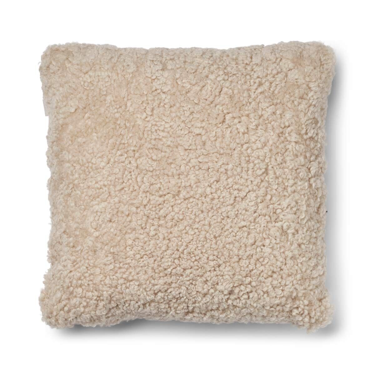 Checked Collection | Uldpude | Korthåret | 52x52 cm | 34x52 cm Sand-beige/Pearl