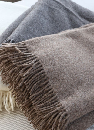 Julia Uldplaid | Alpaca | 140x240 cm Mørk Brun