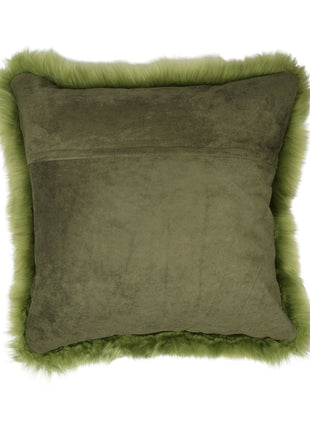 Lammeskindspude | Langhåret | New Zealand |  50x50 cm Grøn