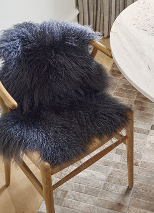 Lammeskind premium | Krøllet | Tibet | 85x50 cm Gylden Hvid