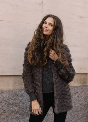 Sammy Cardigan Gråbrun