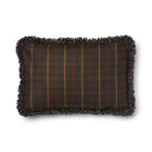 Checked Collection | Uldpude | Korthåret | Dobbeltsidet | 52x52 cm | 34x52 cm Kilberry Fir-Mørkegrøn/Cappuccino