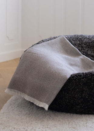 Sidsley uldplaid | 100% baby alpakauld | 130x200 cm Mørk Brun