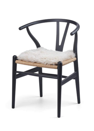Sædehynde | Zero Waste | Lammeskind | Langhåret | 35x35 cm Beige