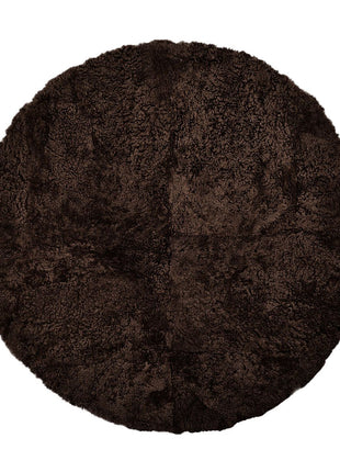 Gulvtæppe | Korthåret | New Zealand | Ø140 cm Cappuccino