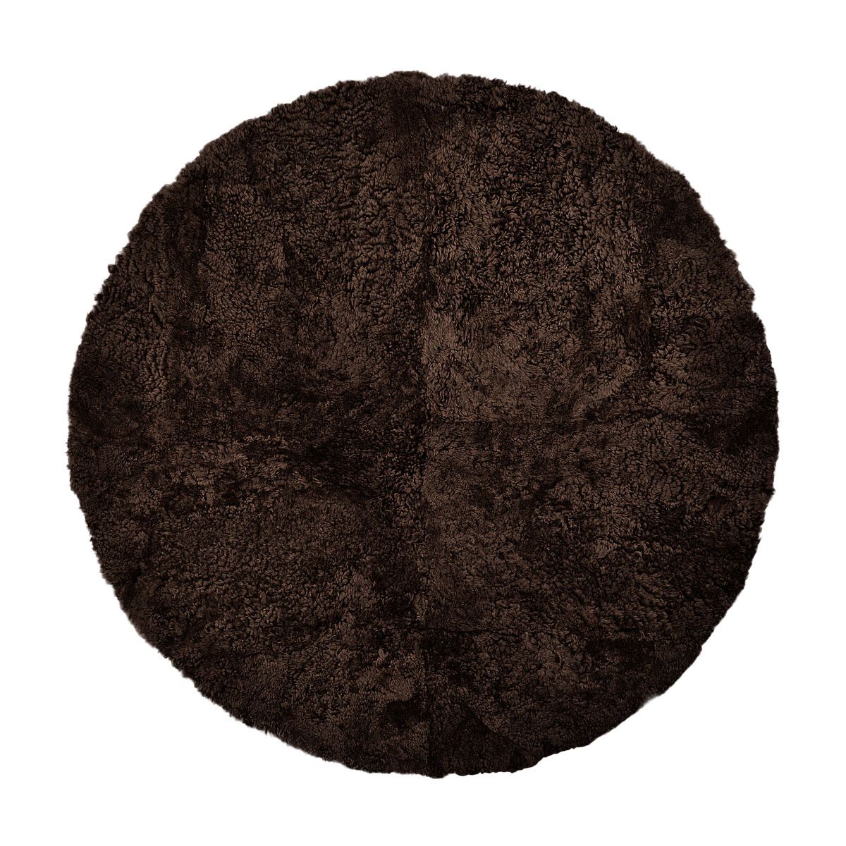 Designertæppe | Korthåret | New Zealand | Ø180 Cappuccino