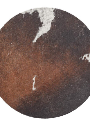 Sædehynde | Koskind | D37 cm Salt/Peber/Brun/Hvid