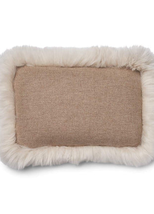 Pude af uld | Langhåret | 52x52 cm | 34x52 cm Beige / Beige