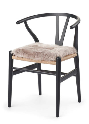 Sædehynde | Lammeskind | Langhåret | 37x37 cm Dove