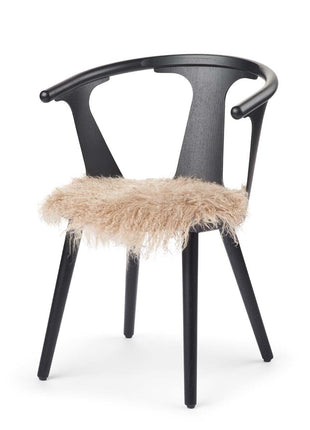 Sædehynde | Lammeskind | Langhåret | D38 cm Varm sand