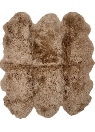 Gulvtæppe | Langhåret | New Zealand | 180x162 cm Lysebrun