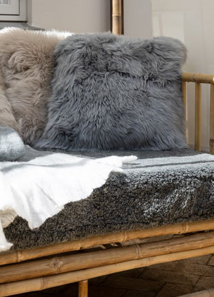 Uldtæppe | Mohair | 130x170 cm Lysegrå