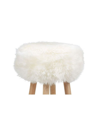 Betræk til barstol/skammel | Langhåret | New Zealand | D35 cm Hvid