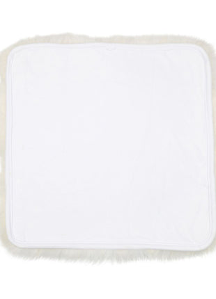 Sædehynde | Langhåret | New Zealand | Stofbagside | 40x40 cm Hvid