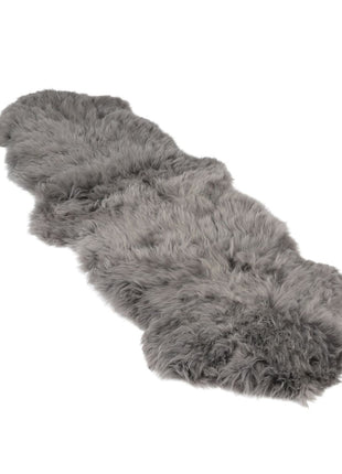 Dobbelt Merino Lammeskind | Langhåret | 170x60 cm Stålgrå