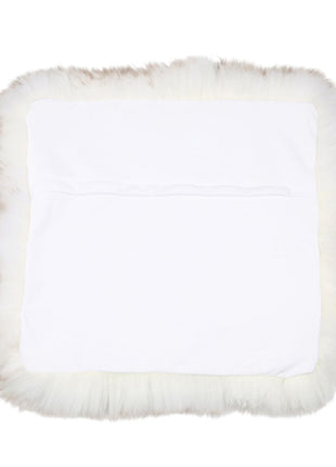 Lammeskindspude | Langhåret | Uden fyld | 50,5x50,5 cm Spottet