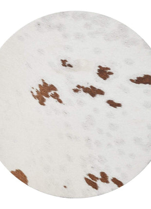 Sædehynde | Koskind | D37 cm Salt/Peber/Brun/Hvid